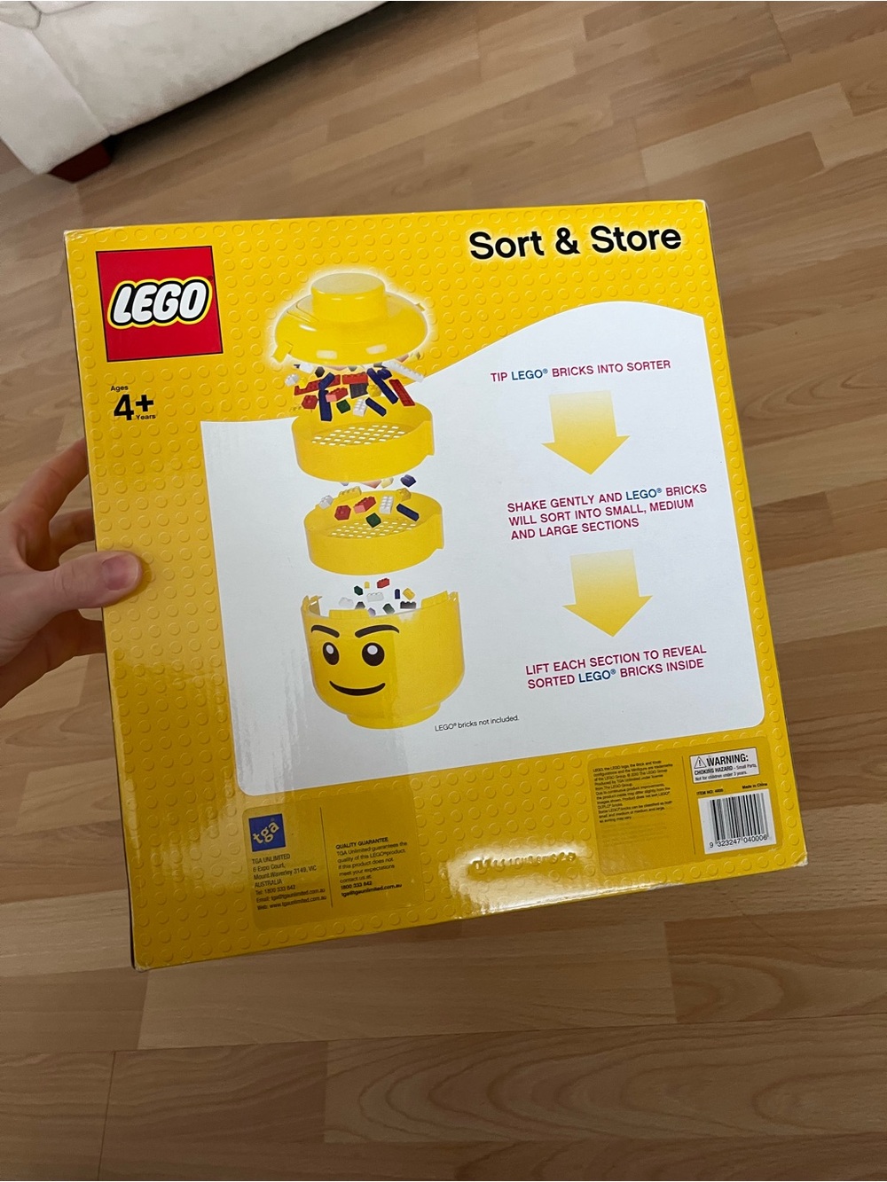 Lego Yellow Minifigure Head Sort & Store Container - Picture 4 of 7